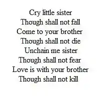 Picture for song 'Cry Little Sister' by artist 'ALAN K'