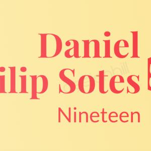 Picture for song 'Daniel Philip Sotes - Nineteen (Official Audio)' by artist 'Daniel Philip Sotes'