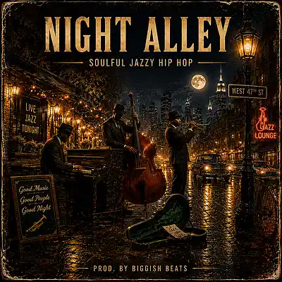 Picture for song 'Night Alley ( Soulful Hip Hop / Boombap ) - 93 bpm' by artist 'Biggish Beats'