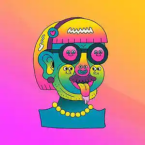 Picture for song 'Trippy 8 Bit Funky Rap Beat - Weird Good' by artist 'Purple Six Beats'