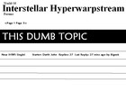Picture for song 'This Dumb Topic' by artist 'Interstellar Hyperwarpstream'