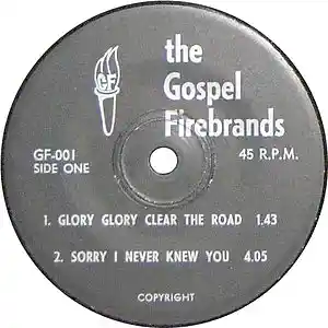 Picture for song 'My Saviour will remember me' by artist 'The Gospel Firebrands'