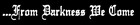 Picture for song '...From Darkness We Come' by artist 'Black Chariot'