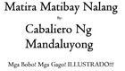 Picture for song 'Matira Matibay Nalang' by artist 'eL CaBRoN'