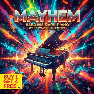 Picture for song 'MAYHEM Hard 808 Dark Piano (Buy 1 Get 4 FREE) [1]' by artist 'West Wave Collective'
