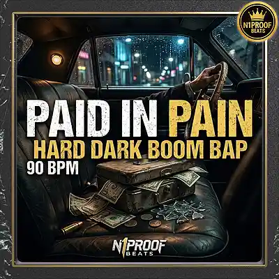 Picture for song 'PAID IN PAIN - Hard Dark Boom Bap Beat' by artist 'N1PROOF BEATS'