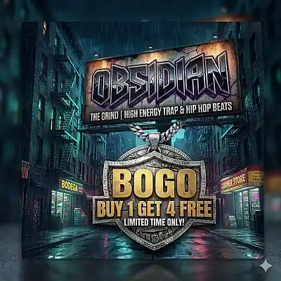 Picture for song 'OBSIDIAN High Energy Trap Type Beat (Buy 1 Get 4' by artist 'West Wave Collective'