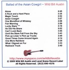 Picture for song 'Asian Cowgirl' by artist 'Wild Bill Austin'