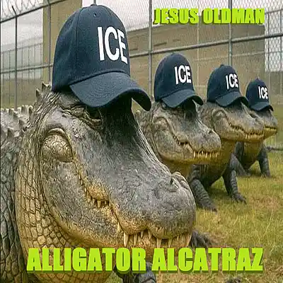 Picture for song 'BEWARE ALBINO ALLIGATORS' by artist 'JESUS OLDMAN'
