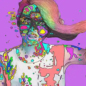 Picture for song 'Old School Psychedelic Rap Hip-Hop Beat - Ruby' by artist 'Purple Six Beats'