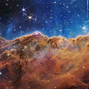 Picture for song 'The Cosmic Cliffs of the Carina Nebula' by artist 'triskelionaudio'