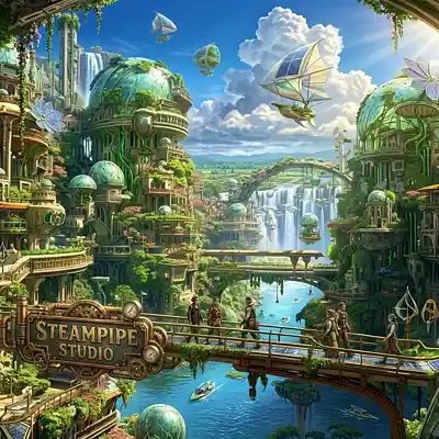 Picture for song 'Orbital Garden' by artist 'Steampipe Studio'