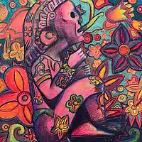 Picture for song 'Weird Trippy Psychedelic Rap Beat Mushroom God' by artist 'Purple Six Beats'