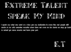 Picture for song 'Speak My Mind' by artist 'Extreme Talent'