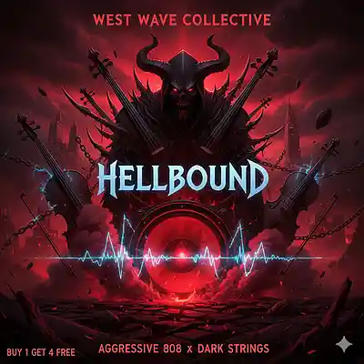 Picture for song 'HELLBOUND Aggressive 808 x Dark Strings' by artist 'West Wave Collective'
