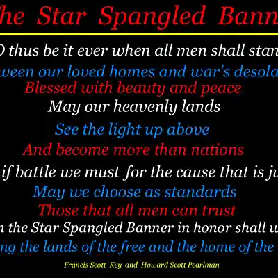 Picture for song 'STAR SPANGLED BANNER - Vocals Doug Lewis' by artist 'Howard Scott Pearlman'