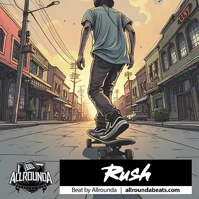 Picture for song 'RUSH - (Synthwave Beat, The Weeknd Type Beat)' by artist 'ALLROUNDA Productions'