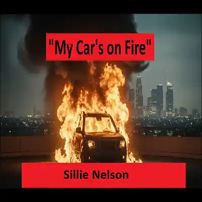 Picture for song 'My Car's on Fire (LA Riots 2025) by Sillie Nelson' by artist 'Davey Duncan'