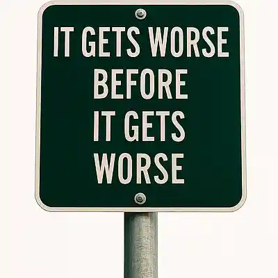 Picture for song 'It gets worse before it gets worse' by artist 'Pete Moss and the Weed Wackers'
