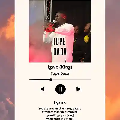 Picture for song 'Igwe (King) by Tope Dada' by artist 'Tope Dada'
