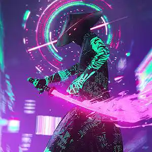 Picture for song 'POWER VOLT (MIDTEMPO CYBERPUNK DARKSYNTH)' by artist 'LAKKY NINJA'