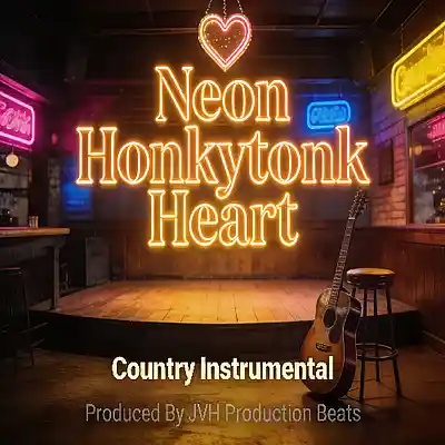 Picture for song 'Neon Honkytonk Heart - Country Beat (78Bpm)' by artist 'JVH Production Beats'