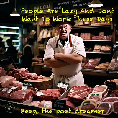 Picture for song 'People Are Lazy And Don&rsquo;t Want To Work These Days' by artist 'Bovine Productions'