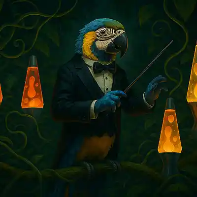 Picture for song 'A Flamboyant Parrot' by artist 'Pete Moss and the Weed Wackers'