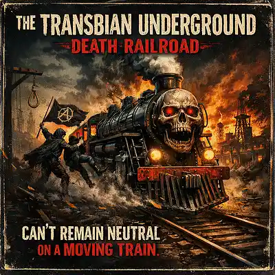 Picture for song 'No War for Oil (Hands Off Tehran)' by artist 'Transbian Underground Death Railroad'