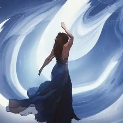 Picture for song 'Blue And White (2023 version)' by artist 'Alien Machine'